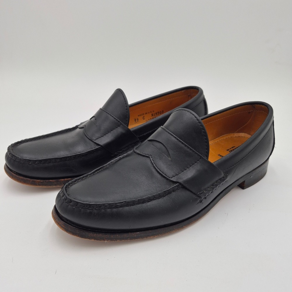 Allen Edmonds Paxton Black Leather Penny Loafers Mens 9.5 C Made in USA 42020